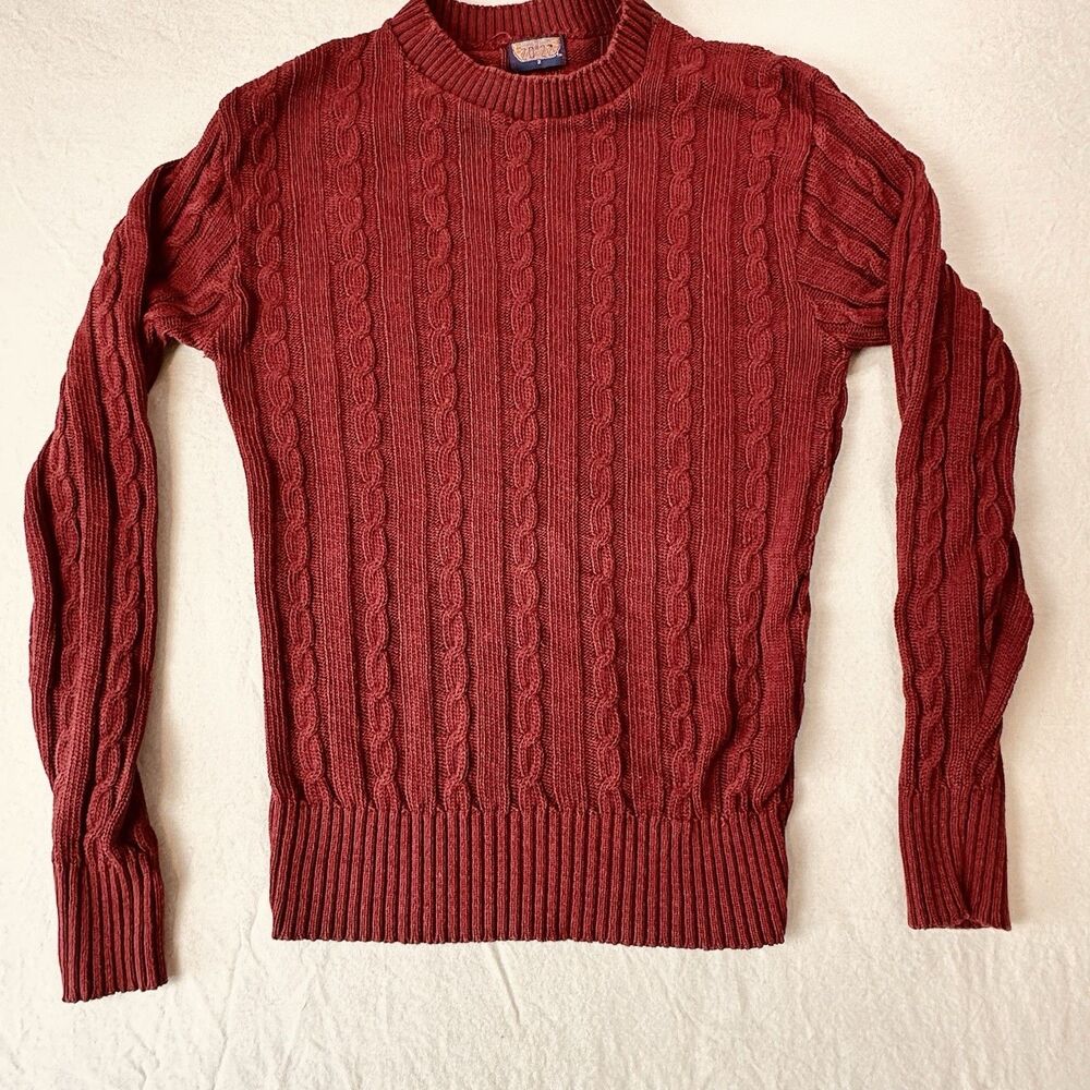 Vintage 2022 Made In USA Women’s Sz 2 Cable Knit Cotton Sweater